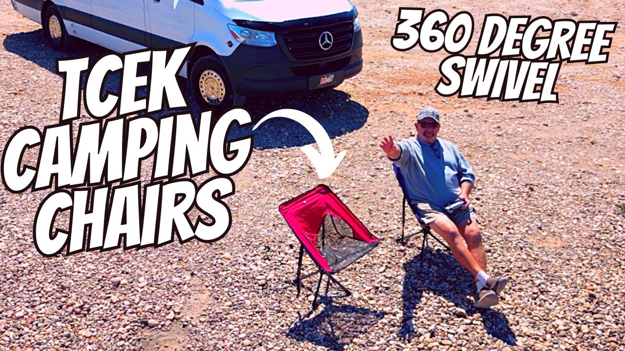 TCEK Swivel Camping Chair - Sturdy Construction