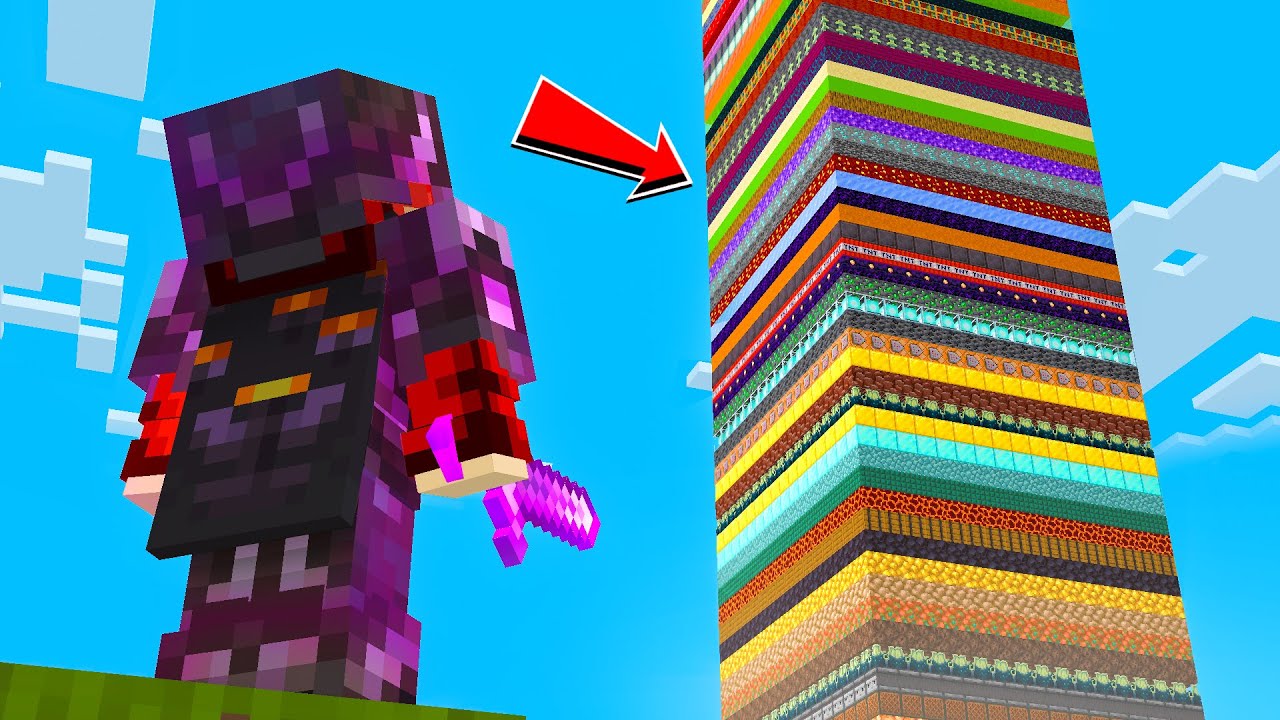 Construí un CHUNK con TODOS los BLOQUES de Minecraft