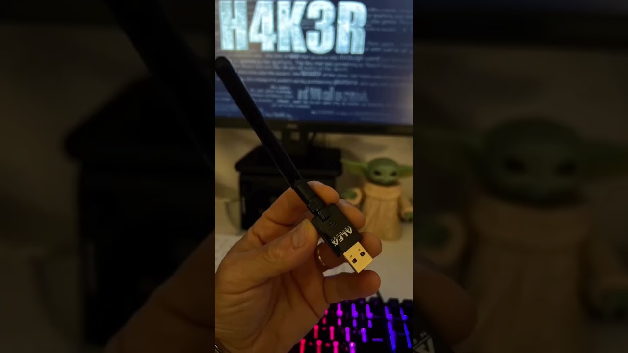 Alfa adaptor which supports monitor mode and packet injection #hacker #wifi #wifihacking