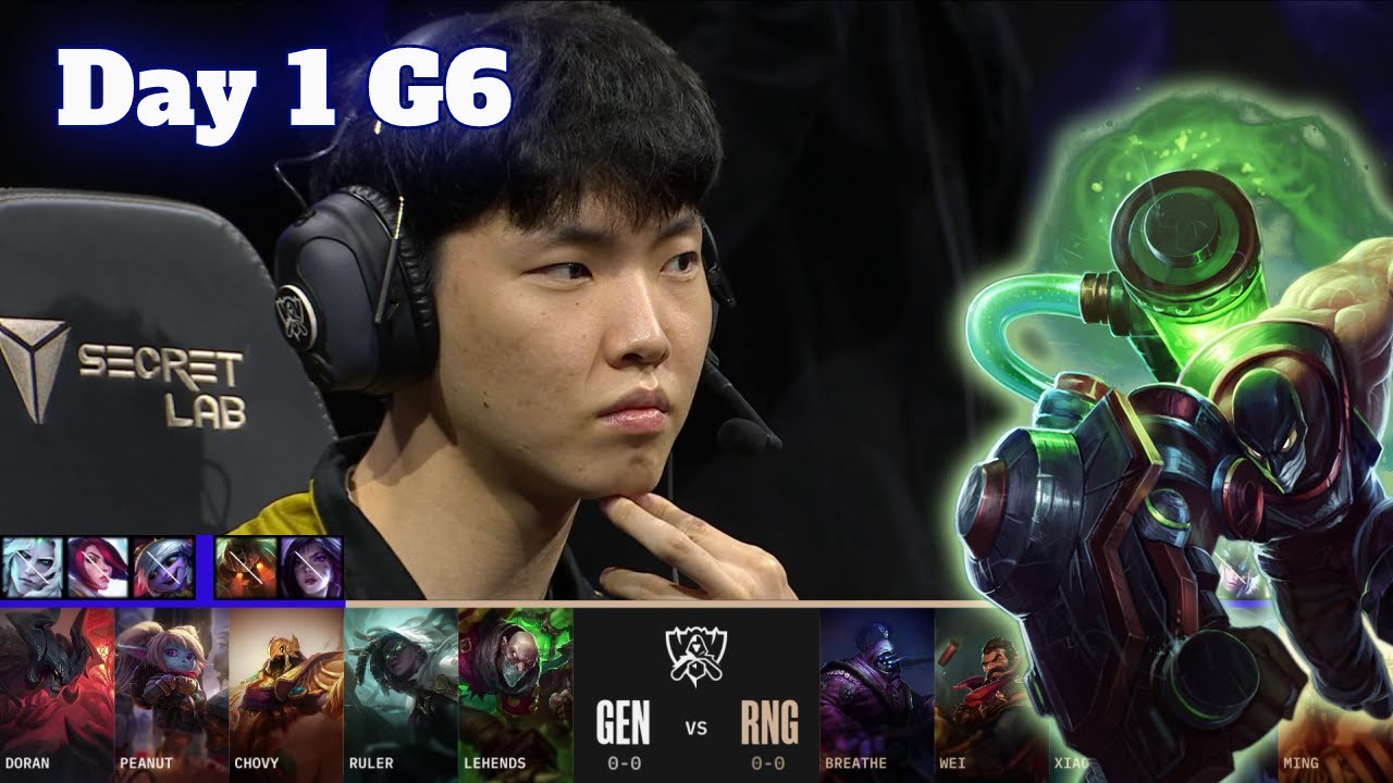 GEN vs RNG | Day 1 LoL Worlds 2022 Main Group Stage | Gen.G vs Royal Never Give Up - full game