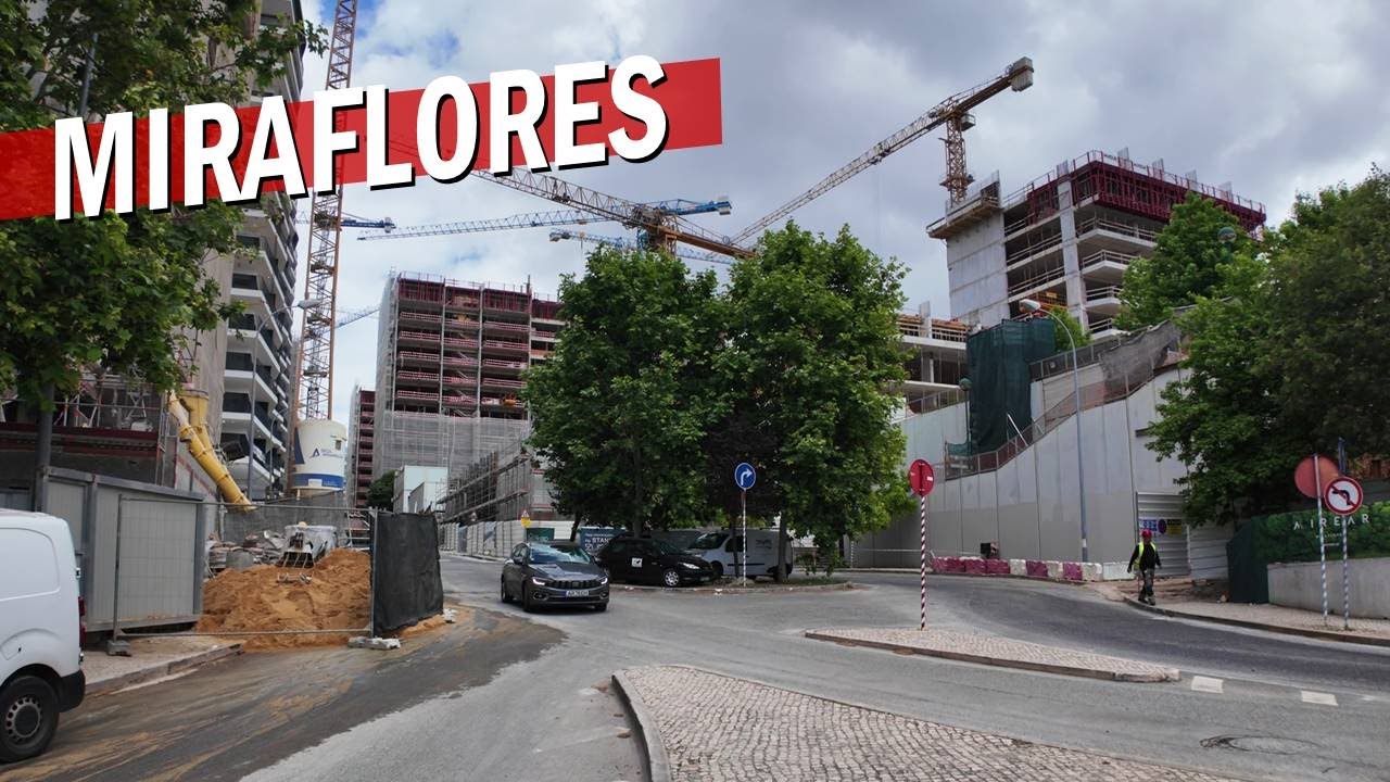 New Construction Going Up in Suburbs 🏗️ Exploring West Lisbon 🇵🇹 Miraflores