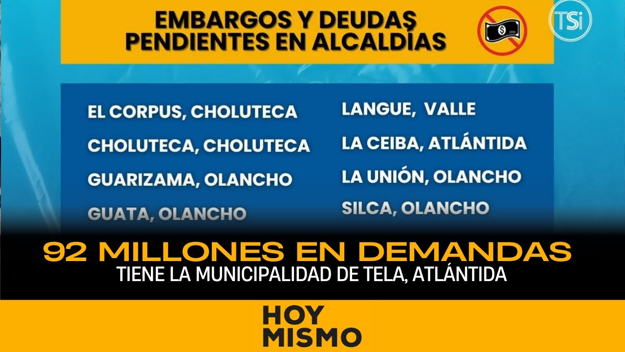 L92 millones en demandas tiene la Municipalidad de Tela, Atlántida, confirman autoridades.