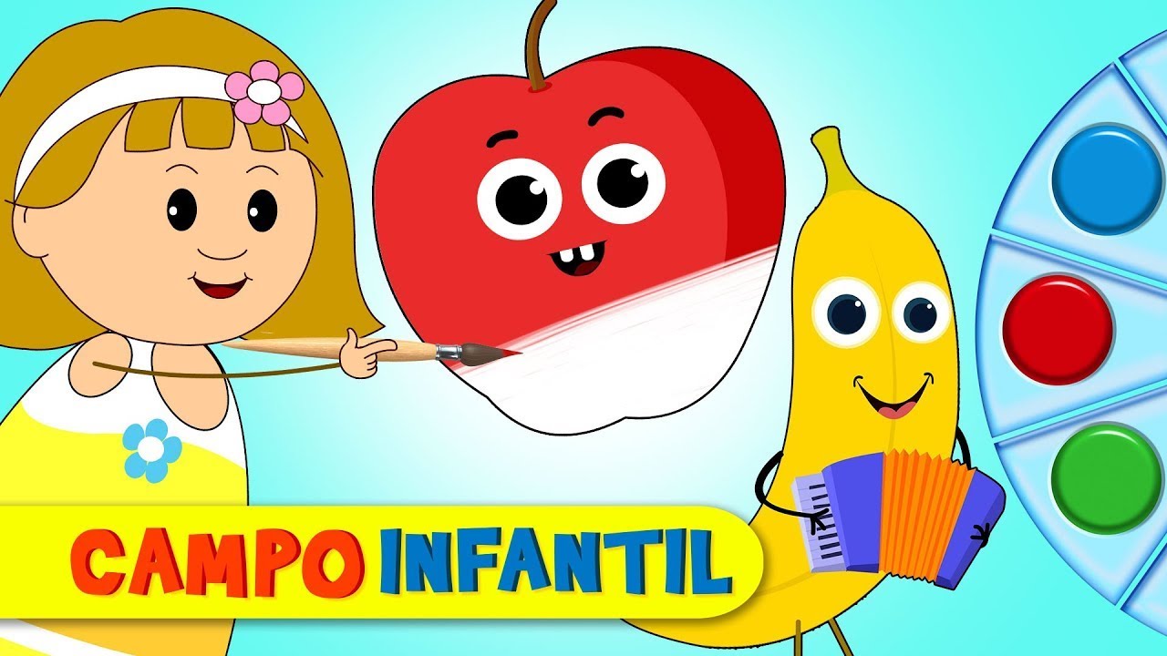 Aprende los colores pintando frutas - Juega y aprende con Elly | Campo Infantil