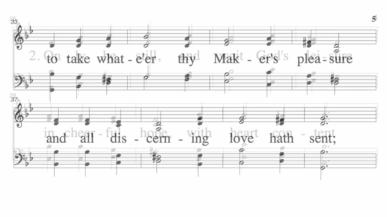 If Thou But Suffer God To Guide Thee, notated music