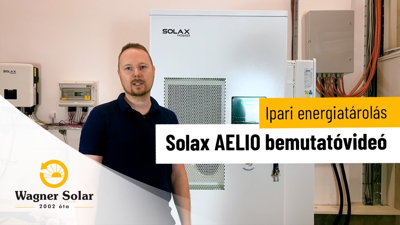 100 kWh ipari energiat&aacute;rol&oacute; műk&ouml;d&eacute;s k&ouml;zben - Solax Aelio - Wagner Solar
