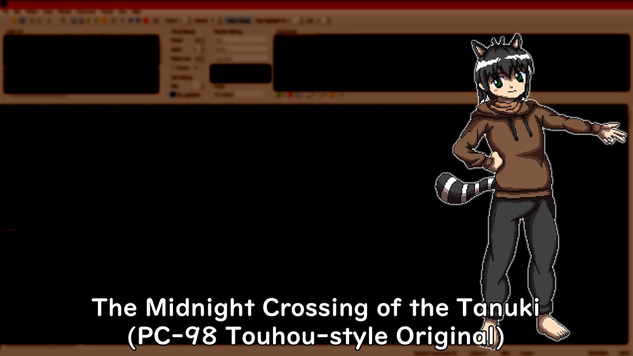 The Midnight Crossing of the Tanuki (PC-98 Touhou-style Original)