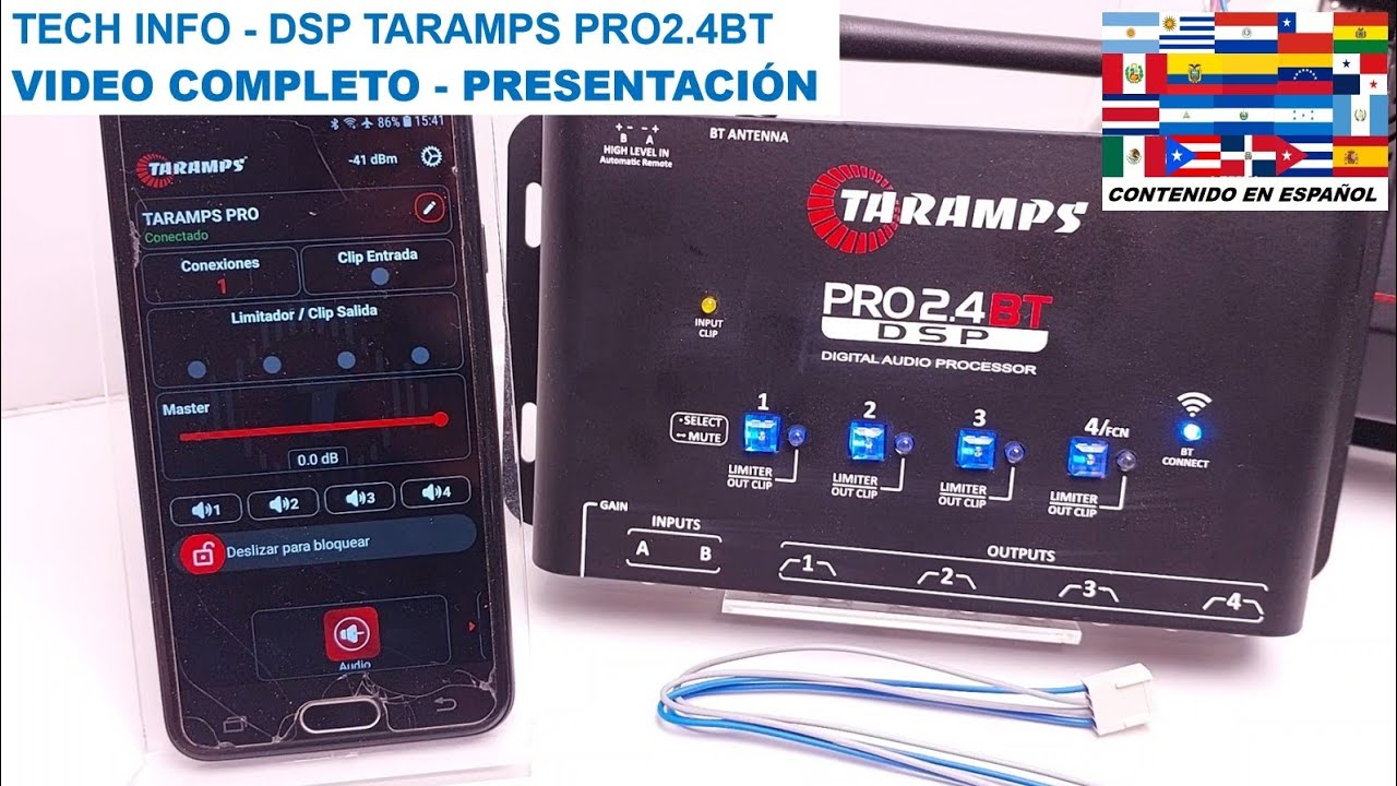 TECH INFO - VIDEO COMPLETO PRESENTACIÓN DEL DSP PROCESADOR DE AUDIO TARAMPS PRO2.4BT 