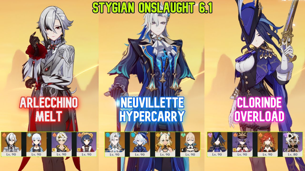 Stygian Onslaught - Fearless | C0 Arlecchino - C0 Neuvillette - C0 Clorinde | Genshin Impact 6.1