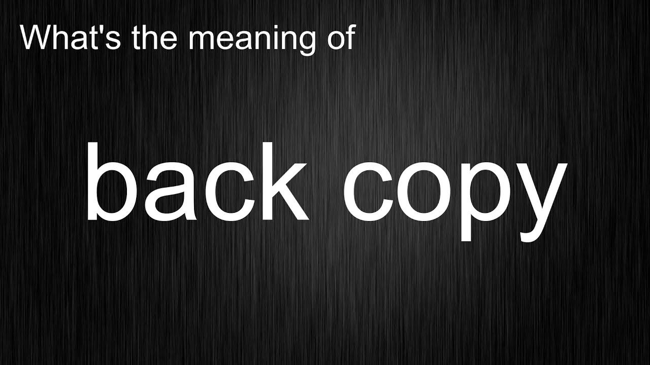 What's the meaning of 
