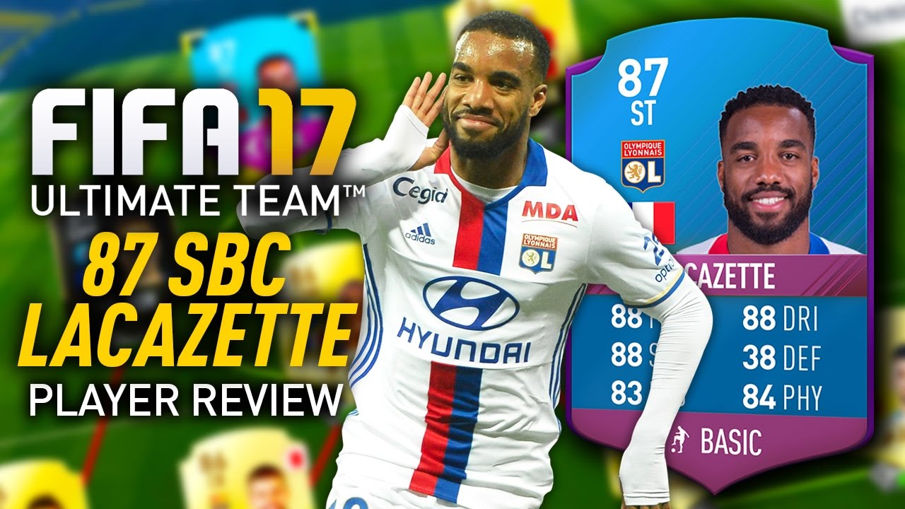 FIFA 17 SBC LACAZETTE (87) *INSANE STRIKER* PLAYER REVIEW! FIFA 17 ULTIMATE TEAM!