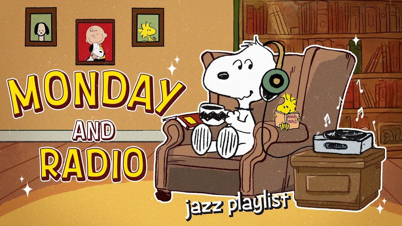Monday and Radio Jazz Playlist with Snoopy Coffee 💿🎧☕ | Perfect Tunes for a Coziest Morning