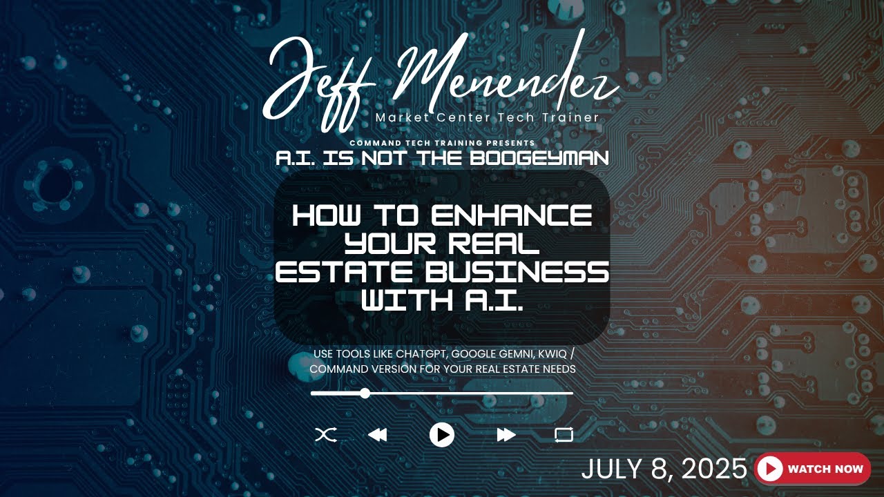 A.I. is not the Boogeyman: How to enhance your Real Estate business with A.I. with Jeff Menendez