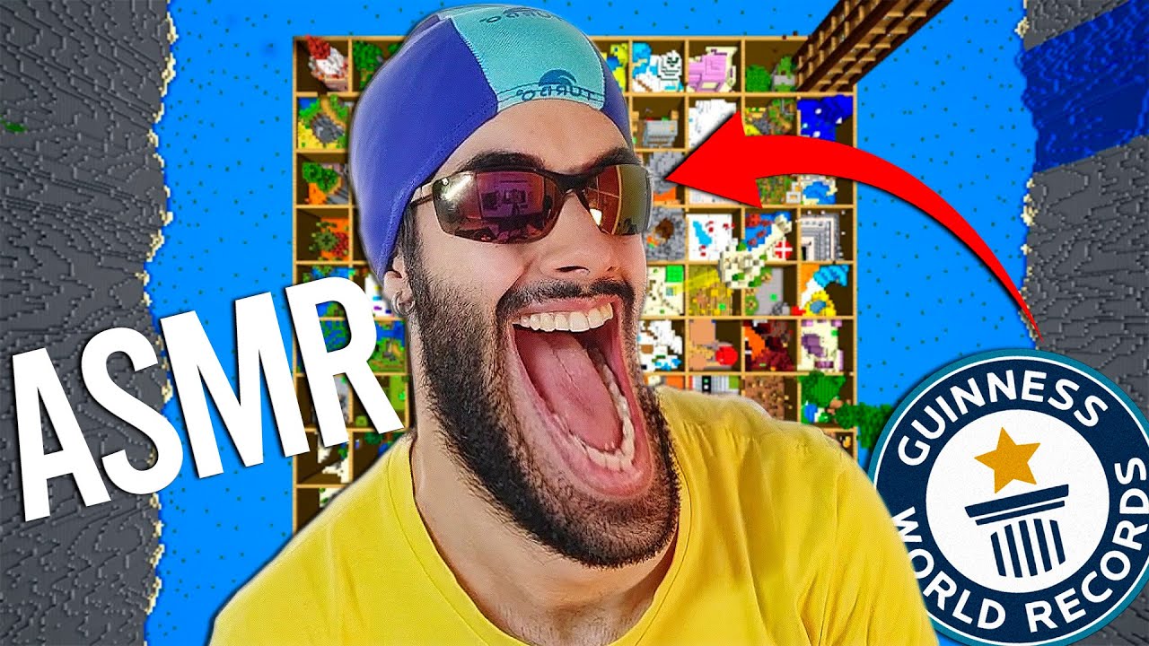 ASMR FAST MOUTH SOUNDS MINECRAFT PARKOUR PARADISE WORLD RECORD!!