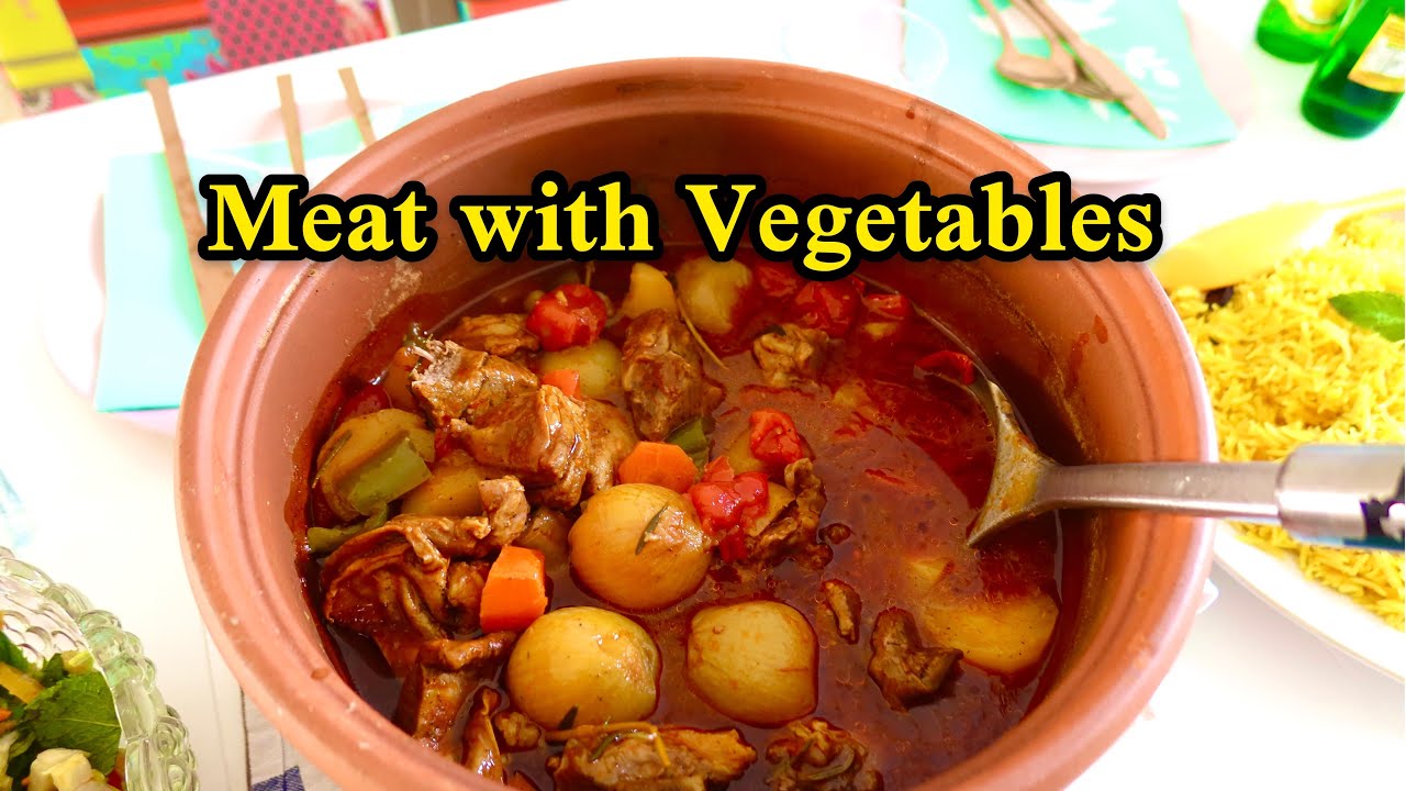 Meat with vegetables cooked in the Pottery saucepan | Chef Sinan