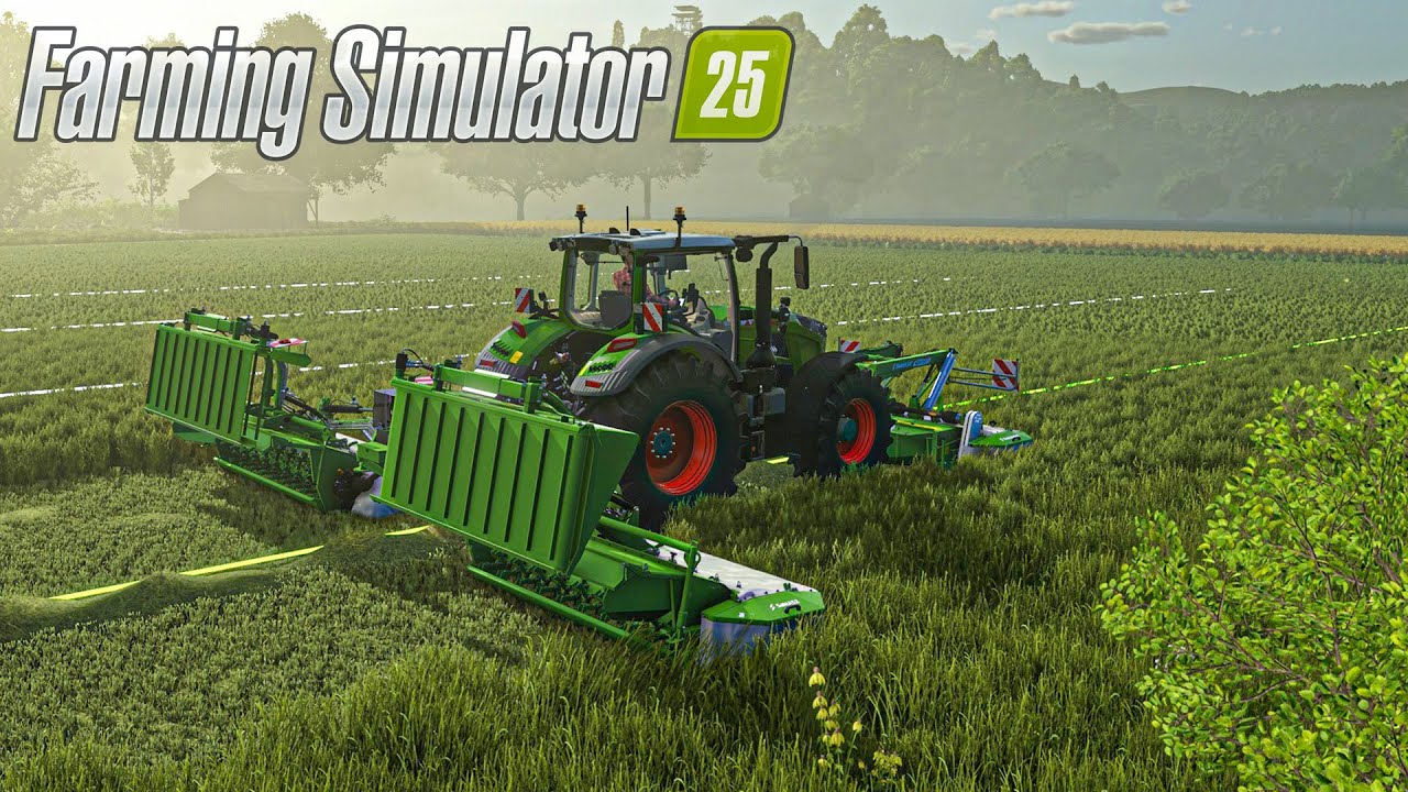 Геймплей FS 25 Grass Job | Кошение с помощью GPS, пакетирование и упаковка | Чистый звук геймплея