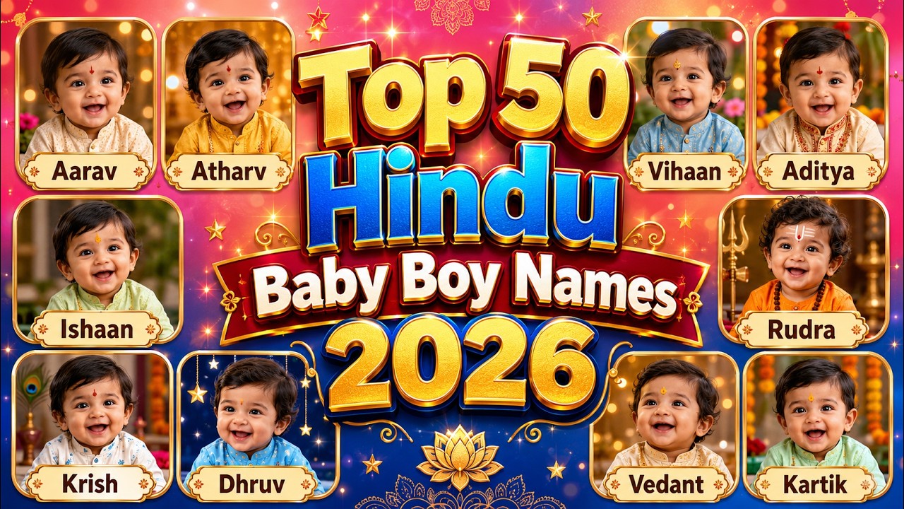 Top 50 Hindu Baby Boy Names 2026 👶🕉️ | Modern, Popular & Meaningful Indian Boy Names