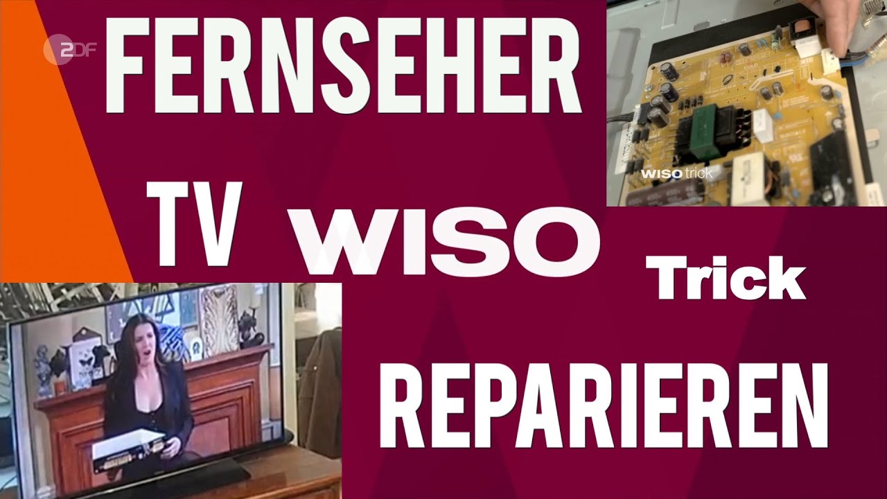 Fernseher reparieren ZDF Wiso TV Trick Test Reparaturservice  TV repair