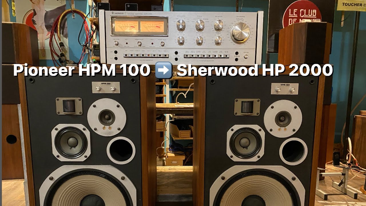 ENCEINTE PIONEER HPM 100 😍➡️ Ampli Sherwood HP 2000 👌