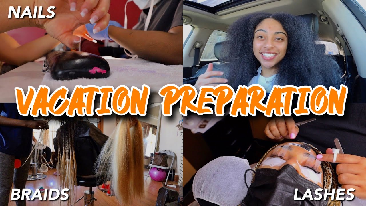 VACATION PREP VLOG | HAIR, NAILS, & LASHES