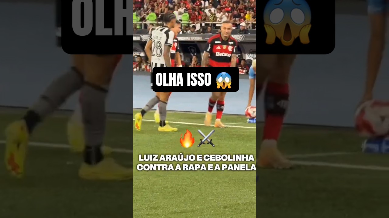 LUIZ ARA&Uacute;JO E CEBOLINHA DERAM AULAS DE COMO ENTRAR NA MENTE DO BOTAFOGO 😳🔴⚫ #shorts #flamengo