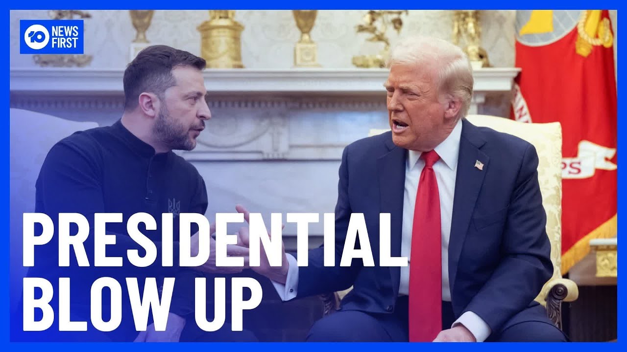 FULL MOMENT: Trump & Zelenskyy Blow Up In Front Of Cameras In Extraordinary Scenes | 10 News