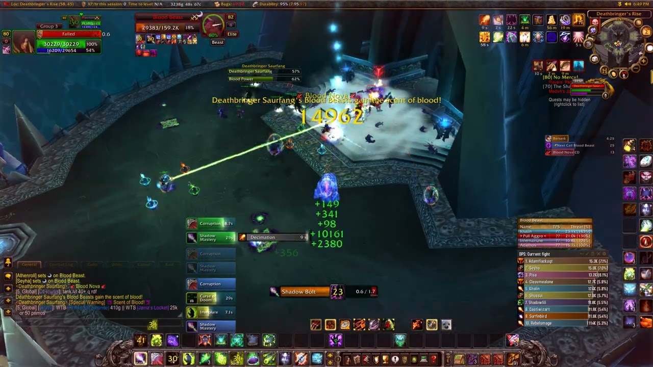 Warmane | Lordaeron | ICC 25hc - Deathbringer Saurfang 👹 | Demo Warlock PoV