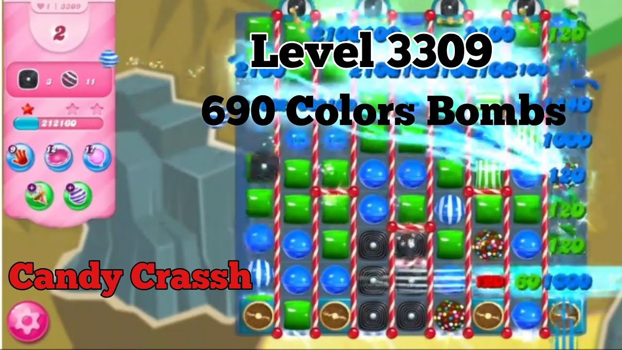 Candy Crush Saga //Я выигрываю 690 цветных бомб//Уровень 3309⭐⭐⭐Сахарный старт