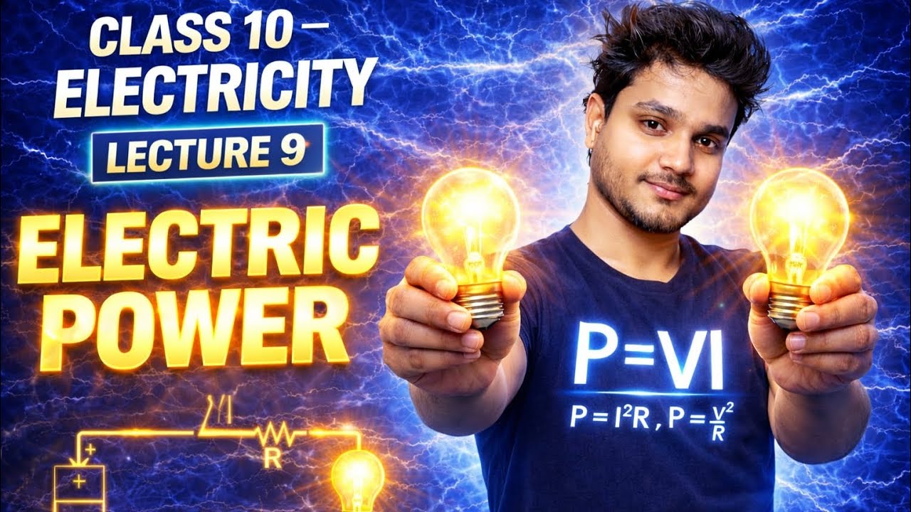 Lecture-9//Class-10//Chapter-1 ,Electricity, Electric Power.