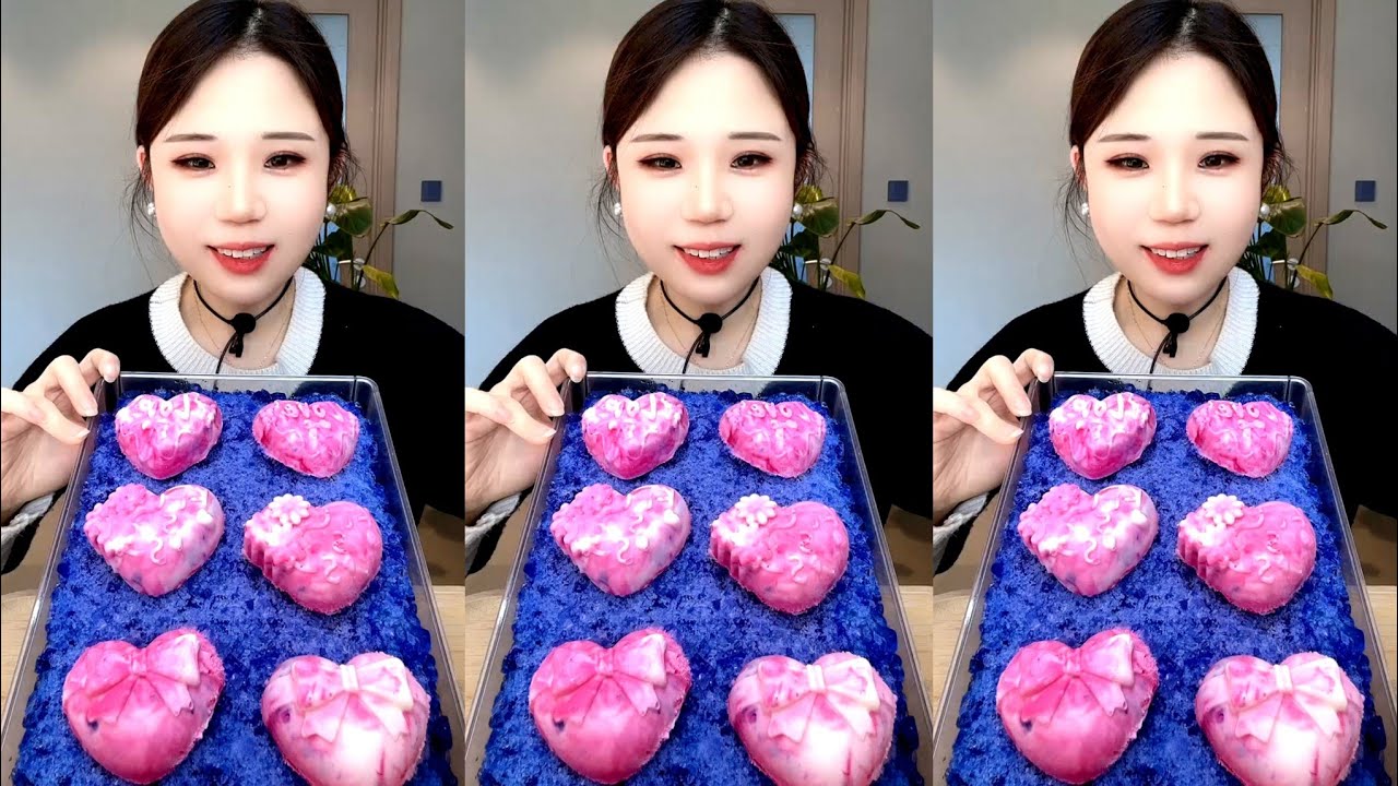 ASMR ICE EATING with MILK POWDER 