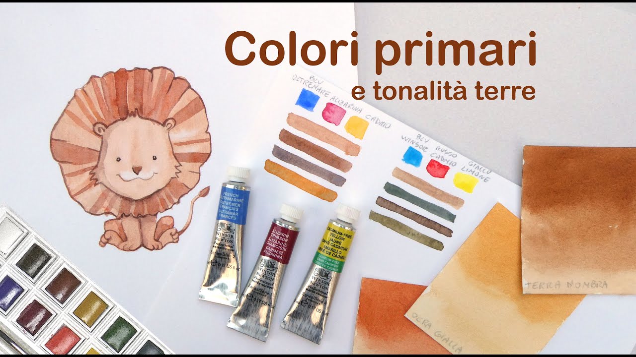 I colori della TERRA senza usare i color TERRA - Colori primari - Quadretto nascita