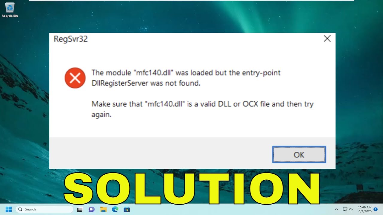 DllRegisterServer не найден в Windows 11/10 [Решение]