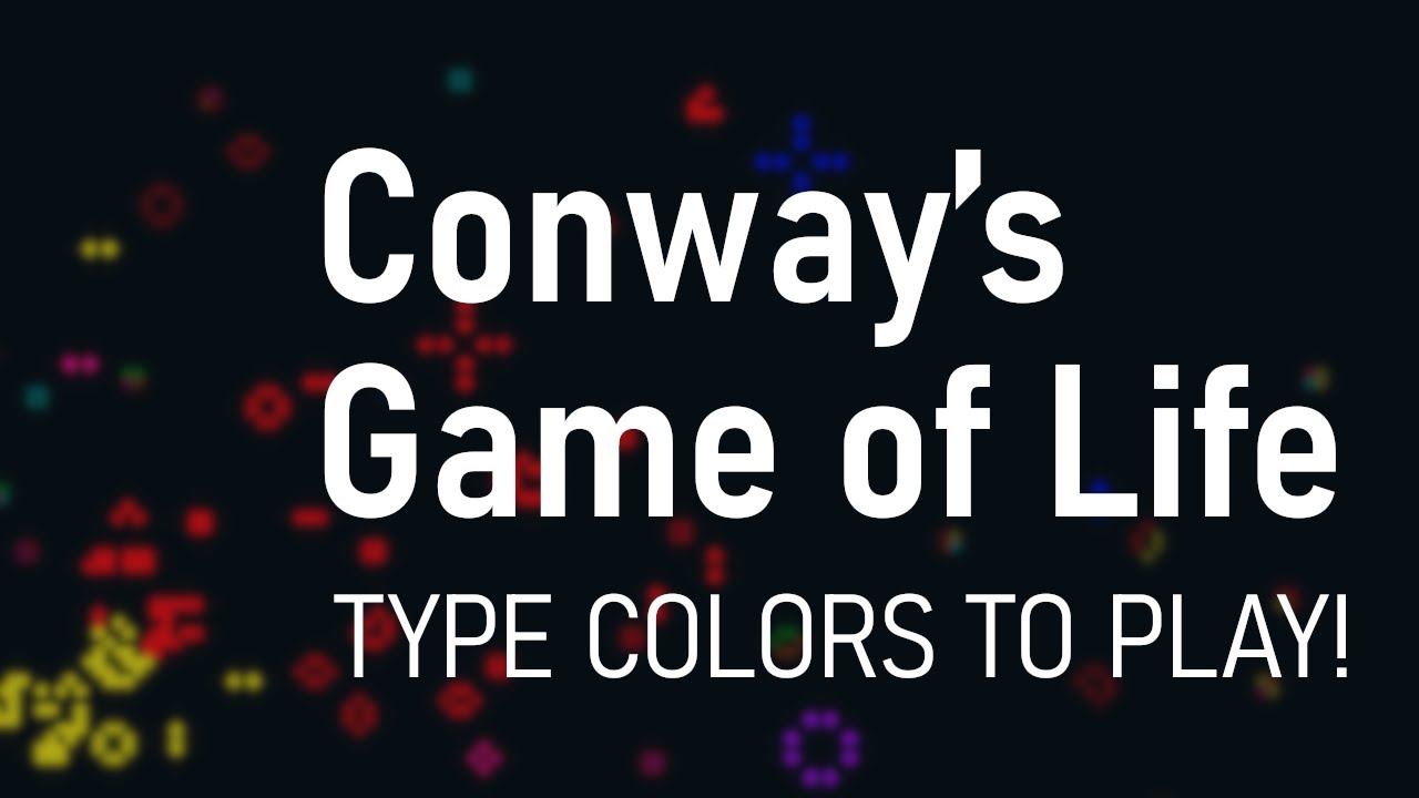 LIVE: Colorful Conway&rsquo;s Game of Life &ndash; Vote in chat
