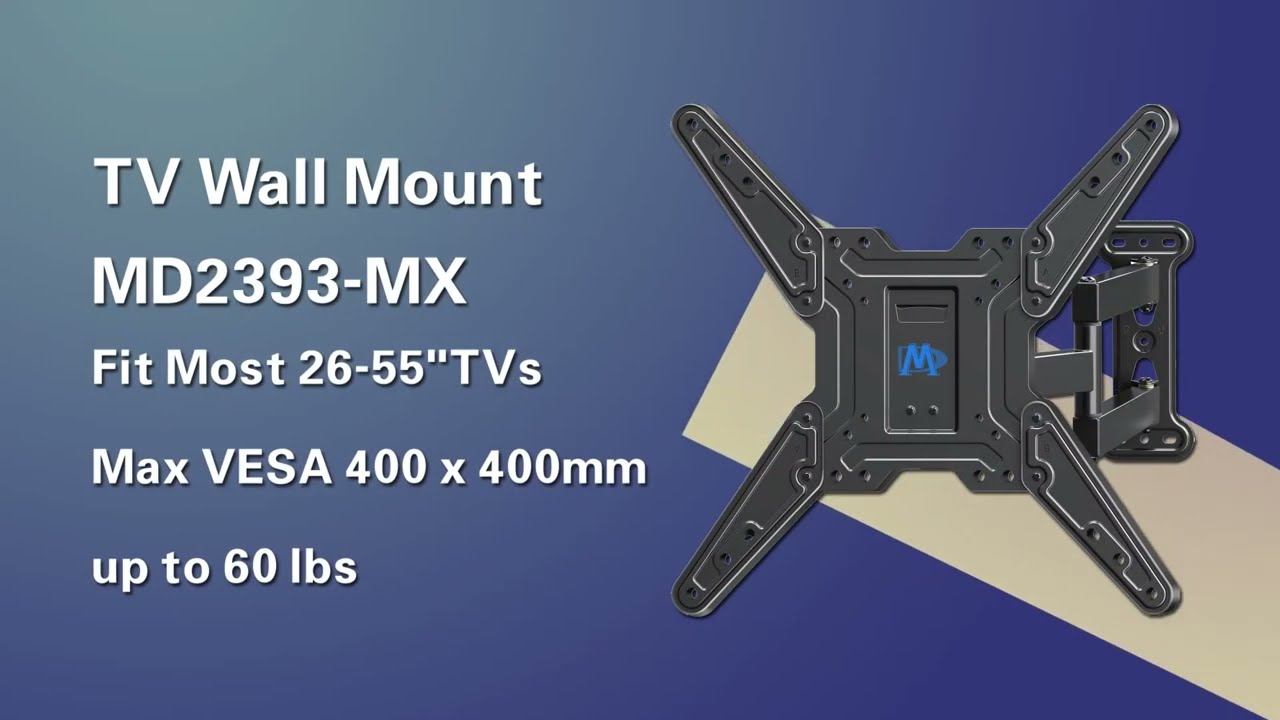 Features and Installation Demo of Mounting Dream Full Motion TV Wall Mount MD2393-MX