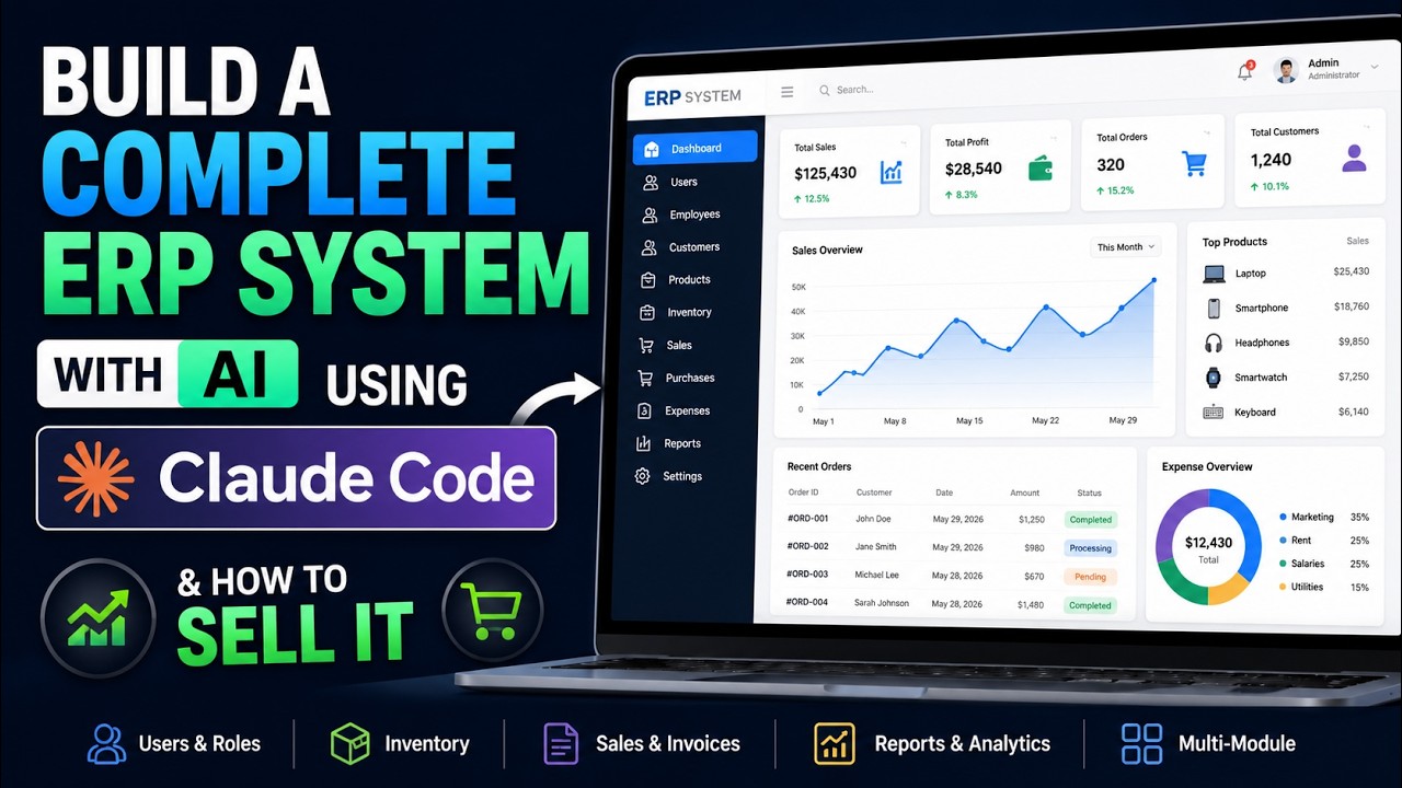 Build a Complete ERP System with AI Using Claude Code & Learn How to Sell It