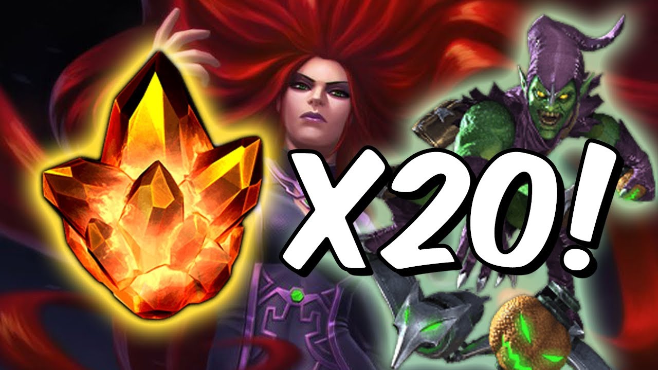 20x Four Star Crystal Opening! - Search For Medusa & Green Goblin - Marvel Contest Of Champions