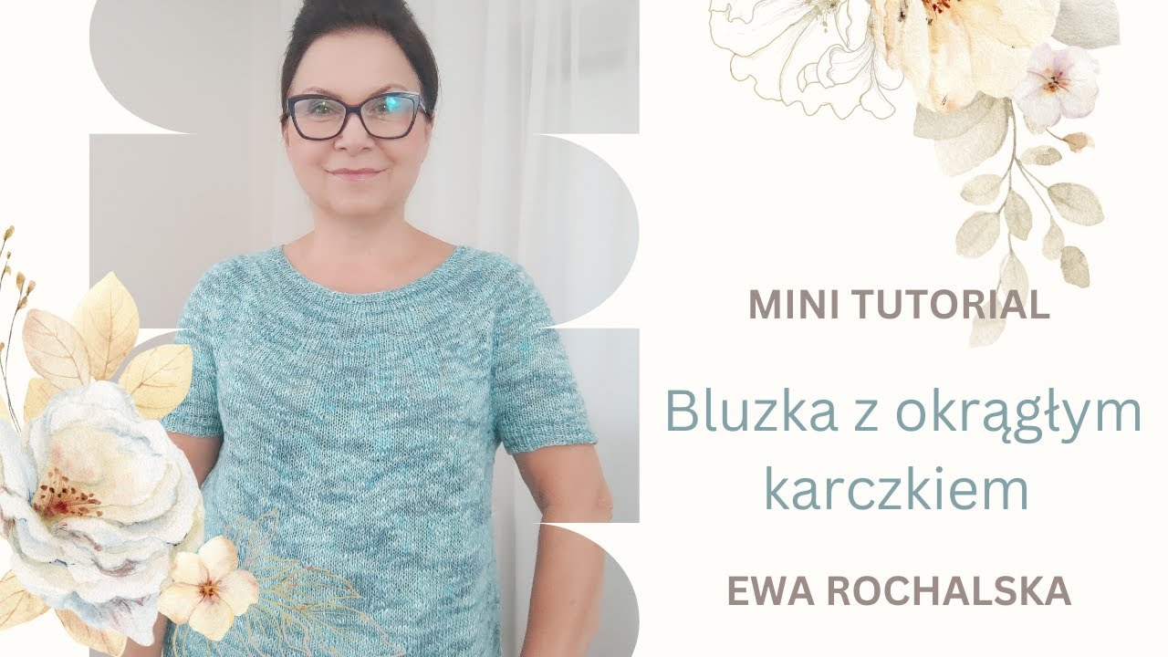 Prosty sweterek z okrągłym karczkiem z włóczki Linen Soft YarnArt - Mini tutorial 🌟