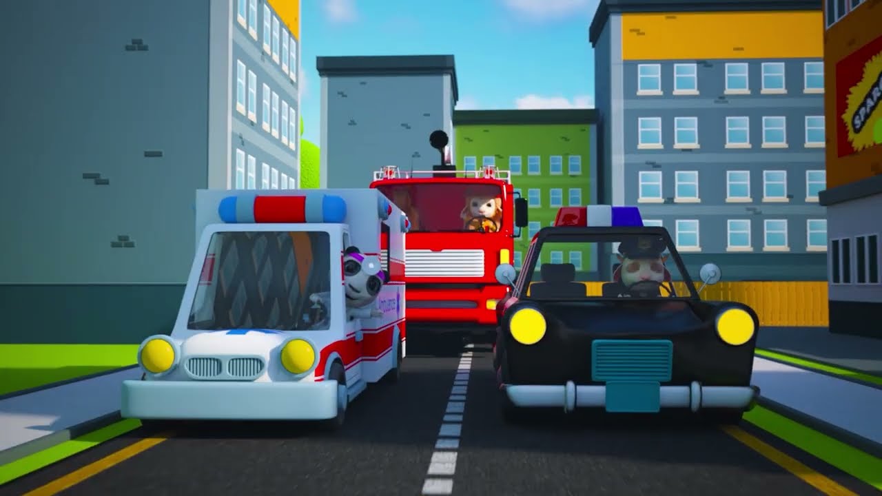 Rescue Team Cars | Funny Cartoon for Kids & Songs for Children | Dolly and Friends 3D