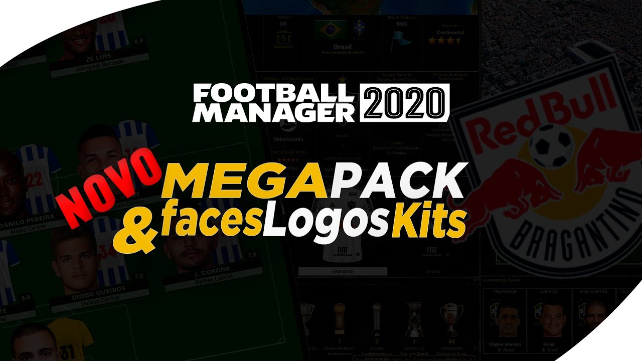 MEGAPACK (lOGOS FACES& KITS) ATUALIZADO  | FOOTBALL MANAGER 2020