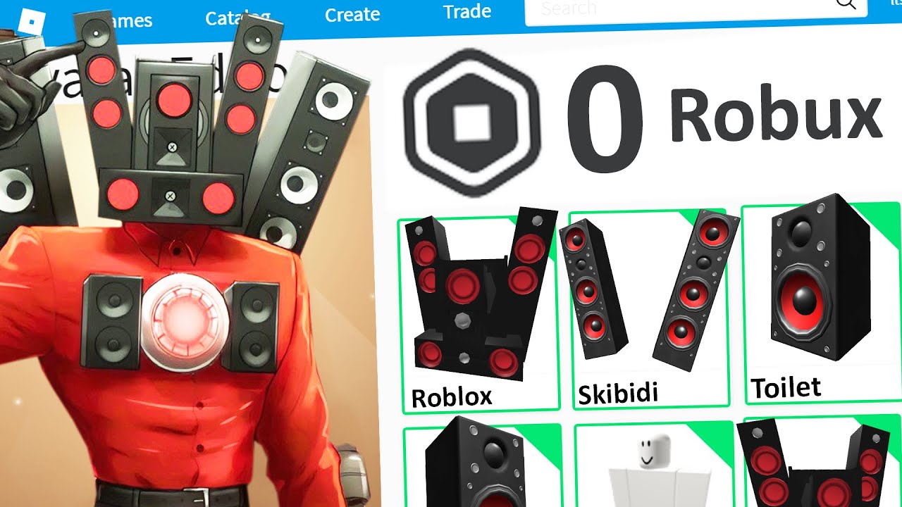 SKIBIDI TOILET TITAN SPEAKERMAN с 0 ROBUX УЧЕТНАЯ ЗАПИСЬ ROBLOX!