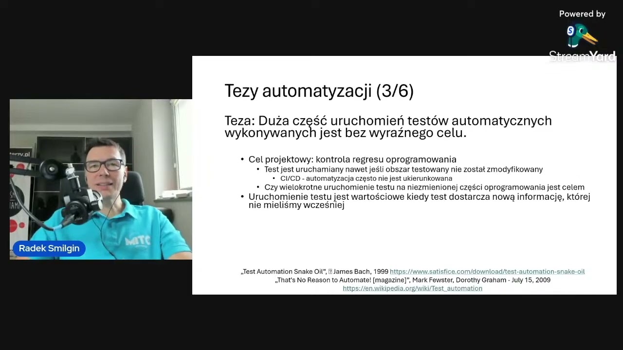6 Tez Automatyzacji Test&oacute;w - Radek Smilgin