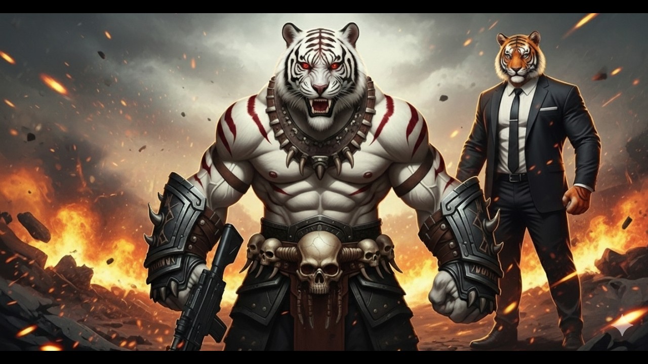 Vishaal white tiger Ne Pura Shehar tabah kardia | white tiger vs orange tiger | hindi kahani