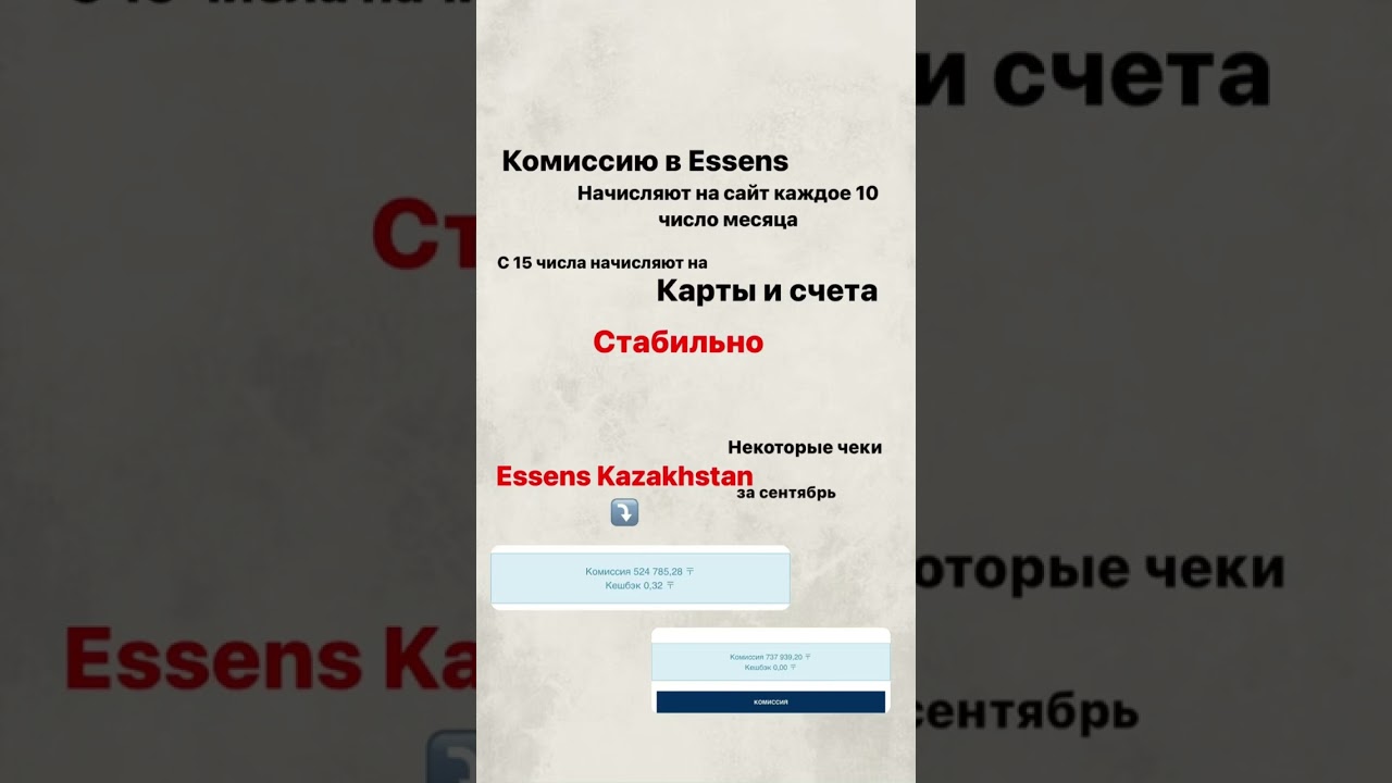 Маркетинг план Essens Казахстан 2024