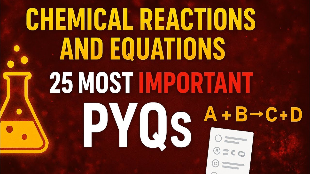 Chemical reaction and equations🔥 | CLASS 10 Science | most important 25 mcqs