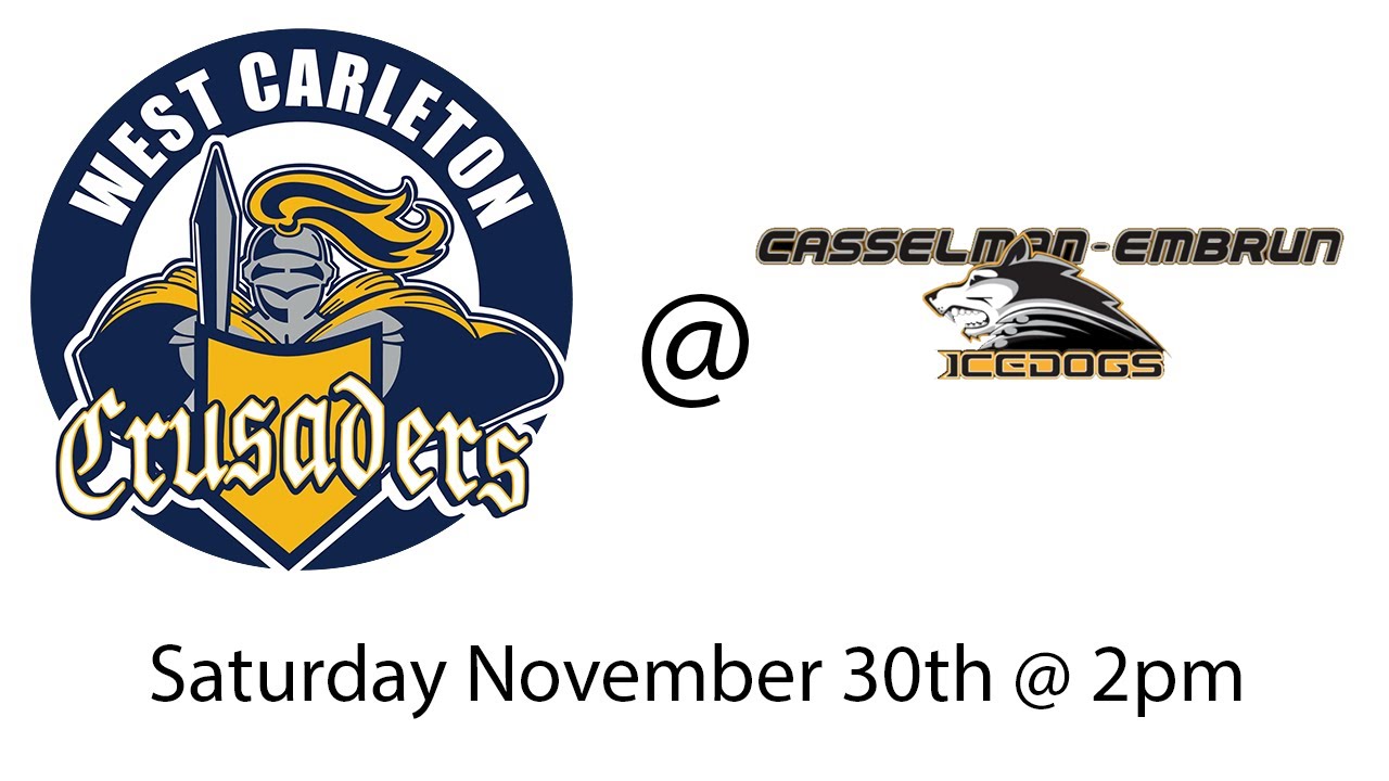 Nov 30, 2024 - Crusaders U12 @ Casselman-Embrun Ice Dogs
