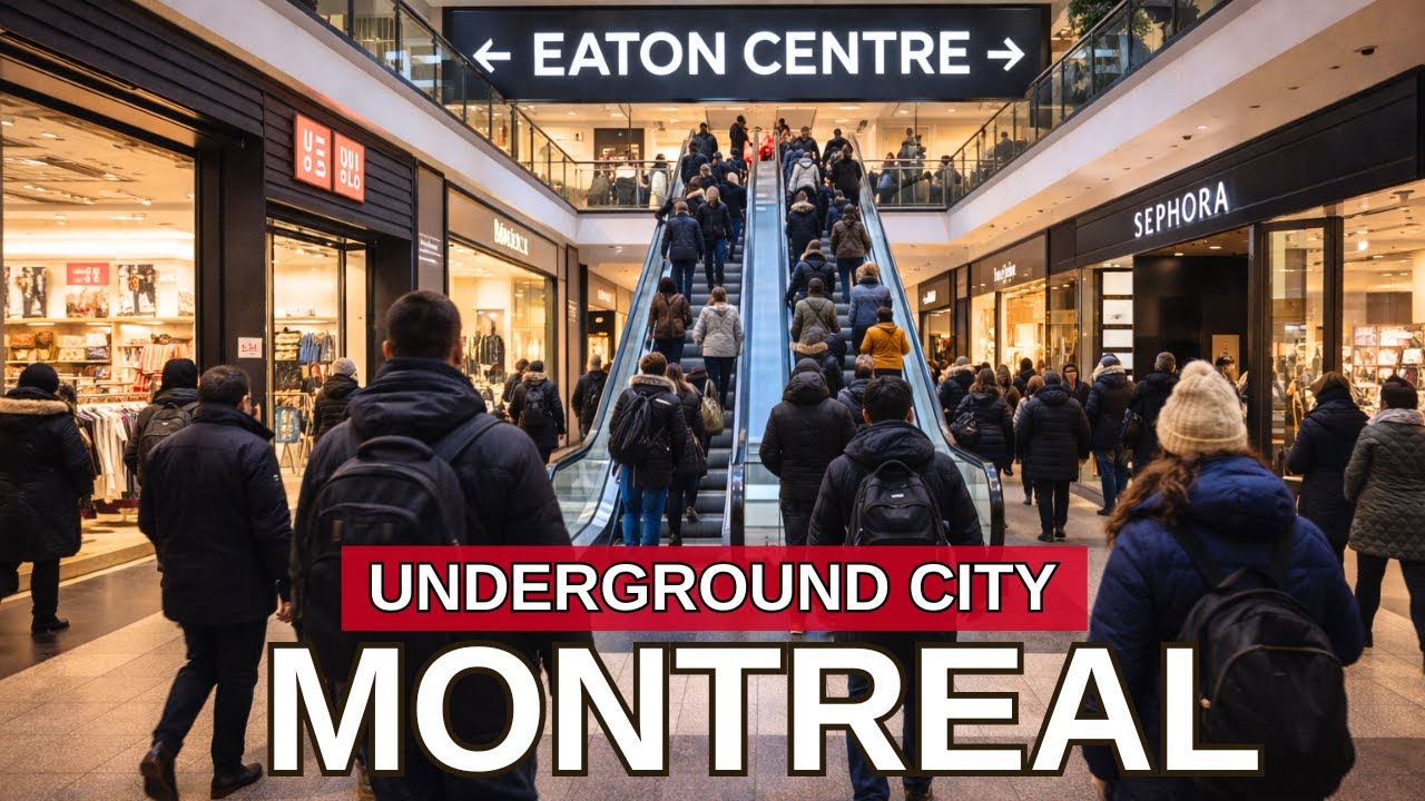 [4K] 🇨🇦 Montreal Underground City Walk | From Central Station to Eaton Centre