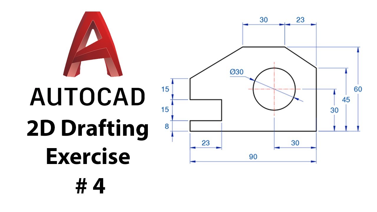 AutoCAD 2D Drafting Exercise # 4- Basic to Advance in Hindi