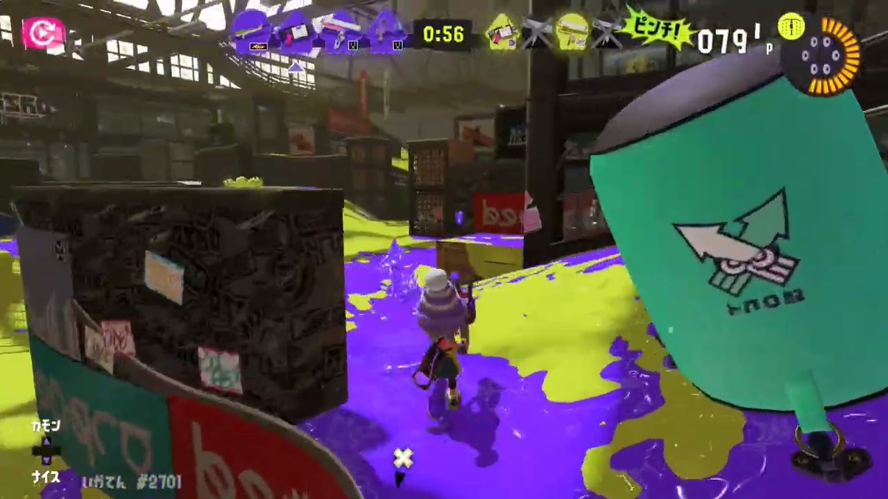 🔴ハデな絵師いかてん#まいったなおじさん1019#スプラ３丁目５２ガロン街#スプラトゥーン３エキサイティングナワバリバトル#新世界に挑戦@Kazuo_Home