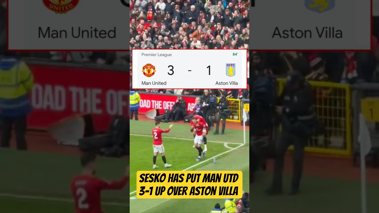 Gol Benjamin Sesko vs Aston Villa !! Sesko Pastikan Kemenangan Manchester United 3-1 #premierleague