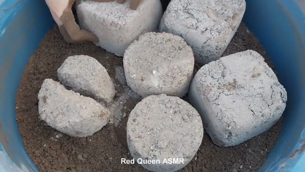 Concrete sand dirt shapes Crumbling in Water