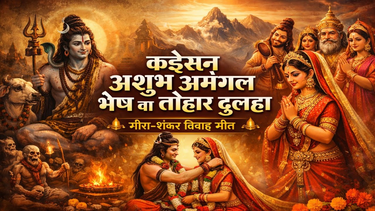 🔱 कइसन अशुभ अमंगल भेष बा तोहार दुलहा | गौरा–शंकर विवाह गीत | Bhojpuri Shiv Bhajan